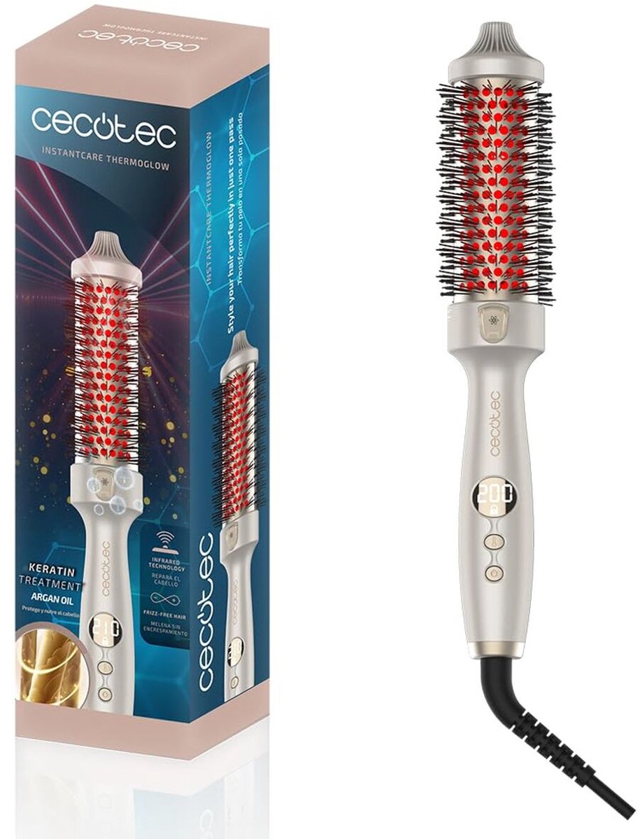 Cecotec InstantCare ThermoGlow stijlkam, 5 temp, infrarood, ionisch, 38mm, display