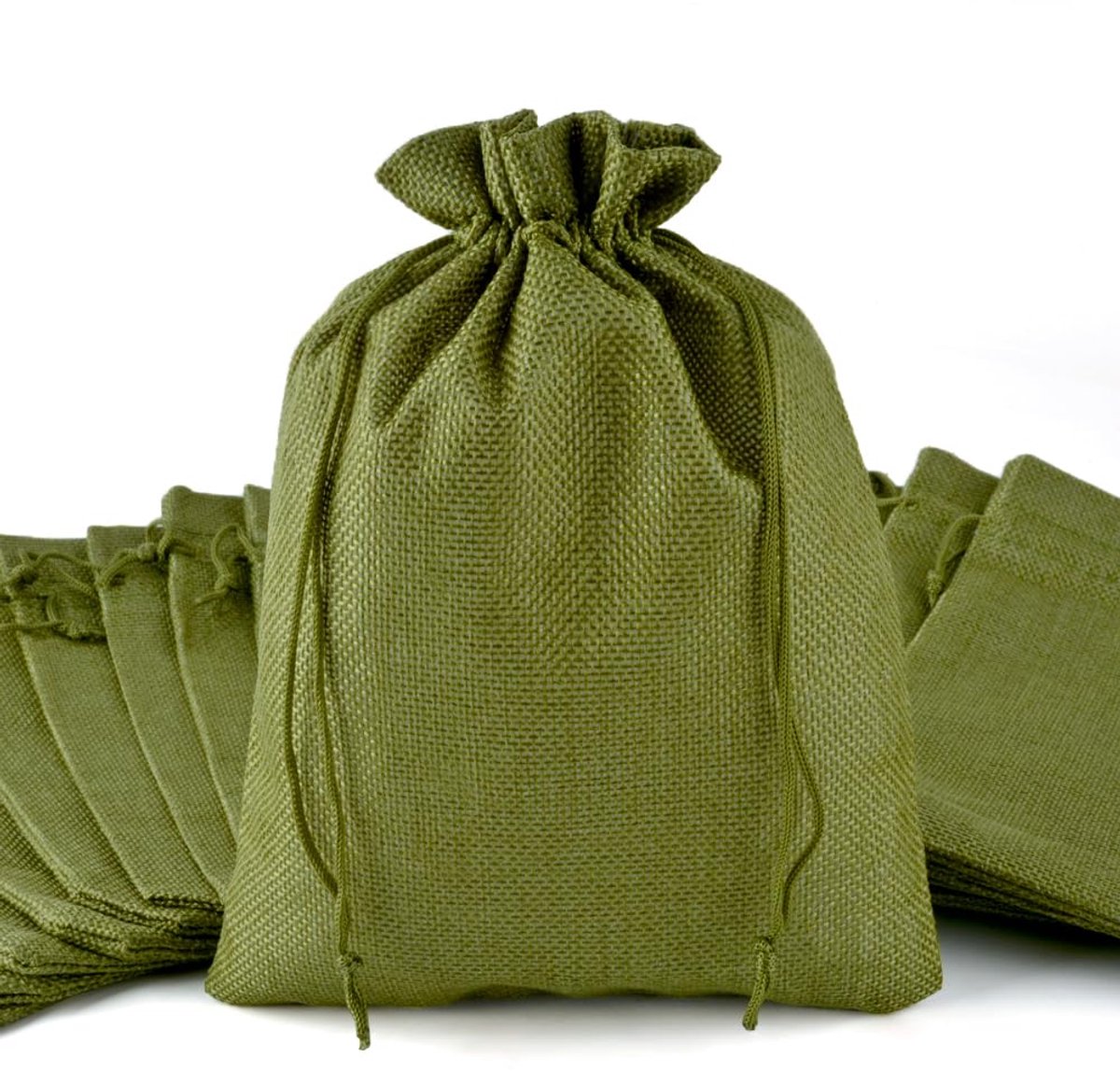 IMPERATORIS® Katoenen Tas - Draagtasje met Hengsels - Boodschappen voor Kinderen en Volwassenen - Stevige Kwaliteit - 20 Stuks - Naturel - Groente