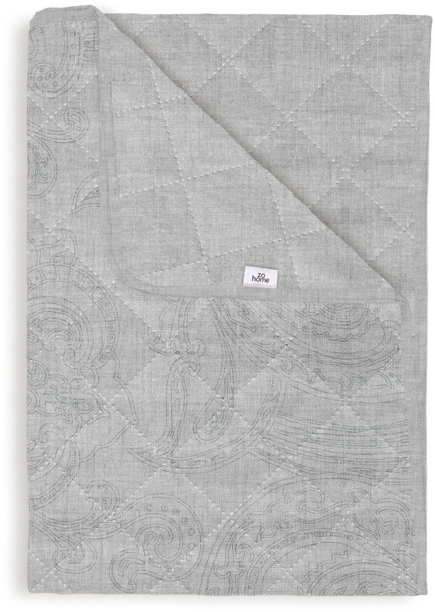 Zo Home Sprei Paisley di Lino - dove grey 180 x 260