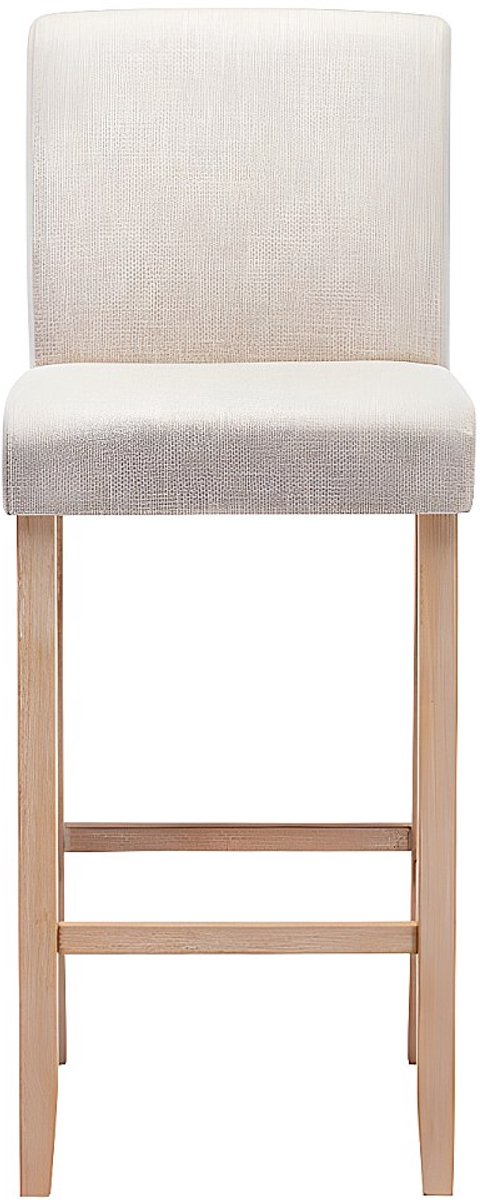 Vente-unique Set van 2 barkrukken - Stof - Beige - ROVIGO Crème