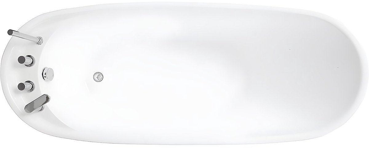 Vente-unique Vrijstaande badkuip NATALIA - eenpersoons - 282L - 170x75x73cm - Zwart