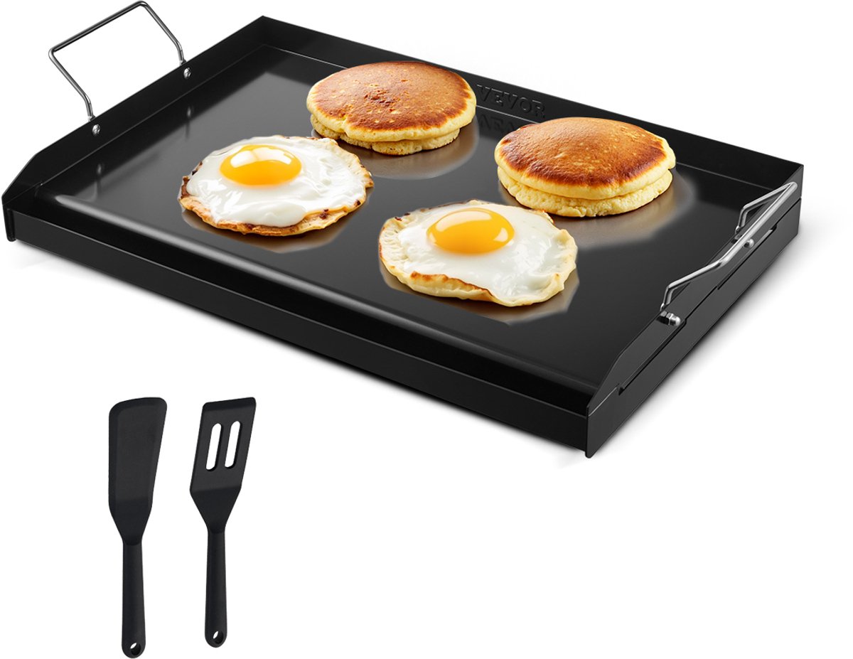 VEVOR Flat Griddle Grillpan Koolstofstaal BBQ Kookgerei 605x360mm
