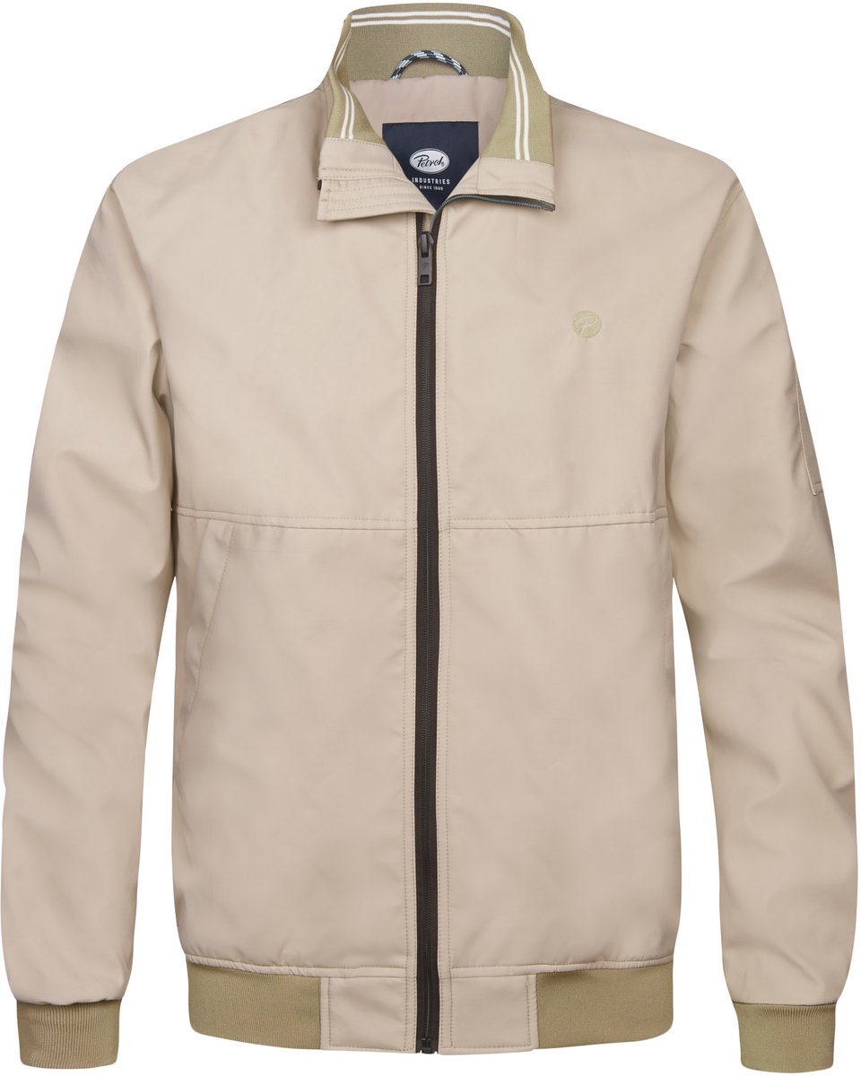 Petrol Industries Bomberjack Heren - Bomber Jacket -Mannen Normale Pasvorm - 100% Polyester - Geribde Kraag - Ritssluiting Jas - Mouwzakje - Bruin - Maat M