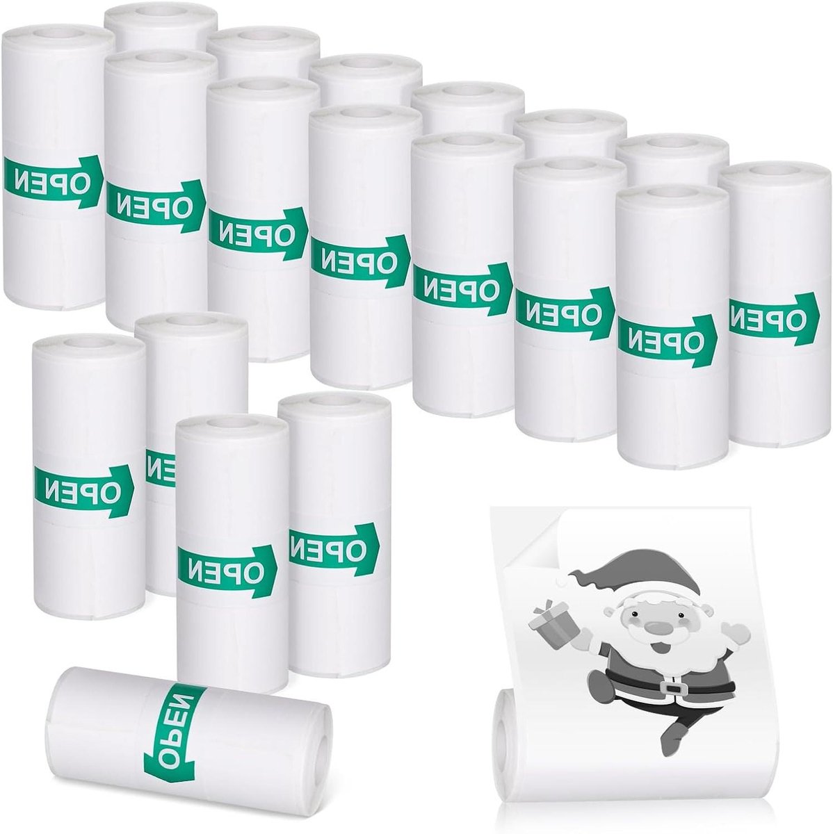 Cosensi - Thermisch stickerpapier 20 rollen zelfklevende zakprintersticker 57x25 mm fotocamera's