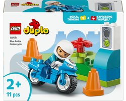 LEGO DUPLO Town - Blauwe Politiemotor Educatief Montessori Speelgoed voor Kinderen - 10471