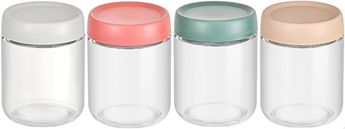 Cosensi - Inmaakpotten voor salade, chutney, yoghurt en meer - Set van 4 stuks, 500 ml
