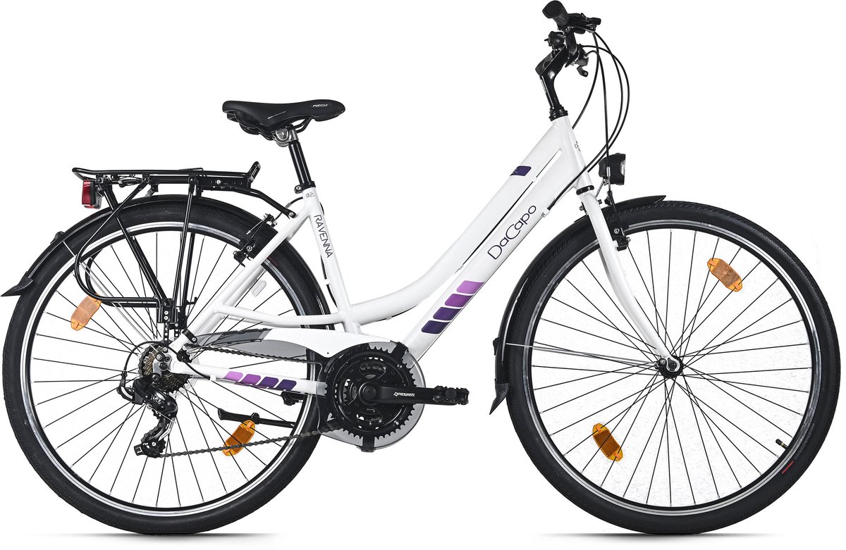 DaCapo Trekkingfiets Dames 28" Ravenna 50 Wit 21 Versnellingen Framemaat 48 cm