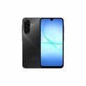 Zwarte Samsung Galaxy A17 4G smartphone met drie camera's aan de achterkant.
