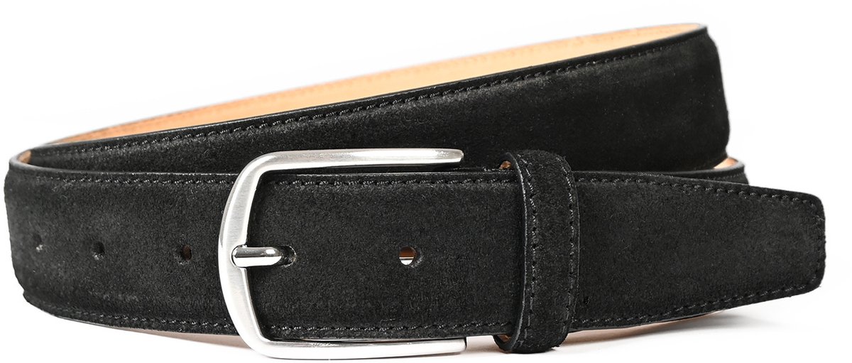 Castelijn & Beerens - Accessoires Herenriem Suede | zwart -