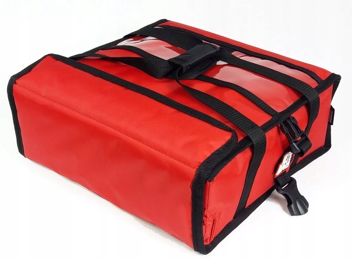 Pizza Bezorgtas voor 2x 50x50cm Pizzadozen met Frame - Rood
