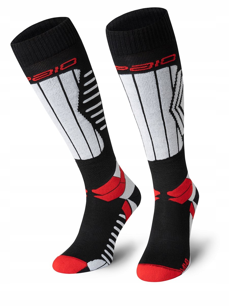 Spaio PLAY Thermosokken Ski - Zwart/Rood - Maat 41-43