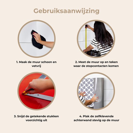 Keuken achterwand 200x80 cm - Spatscherm zelfklevend Oceaan - Koraal - Blauw - Wit - Muurbeschermer - Spatwand fornuis