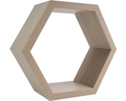 Wandrek Zeshoek Eiken van Domax – decoratief wandbord in zeshoekige vorm, FSC®-eikenlook