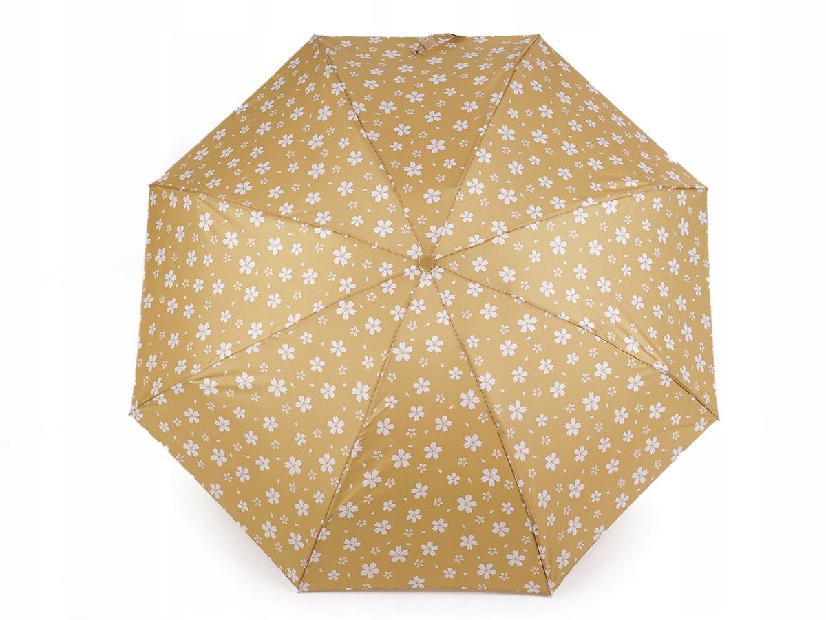 Compacte Mini Paraplu Dames met Bloemendessin - UV Bescherming