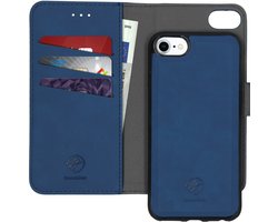 imoshion Hoesje - Geschikt voor Apple iPhone SE (2022) / SE (2020) / 8 / 7 - Uitneembare 2-in-1 Luxe Bookcase - Donkerblauw