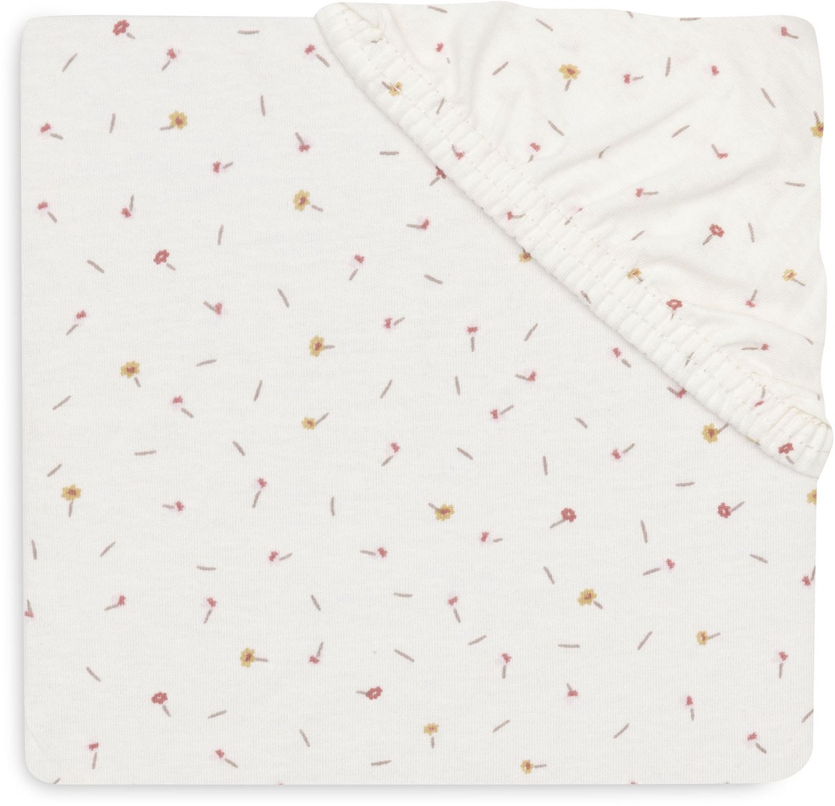 Jollein Hoeslaken Wieg - 40/50x80/90cm - Jersey - Pretty Picnic - Flower Drops