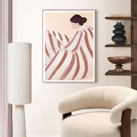 Peinture Figure Rayée 70x50 cm