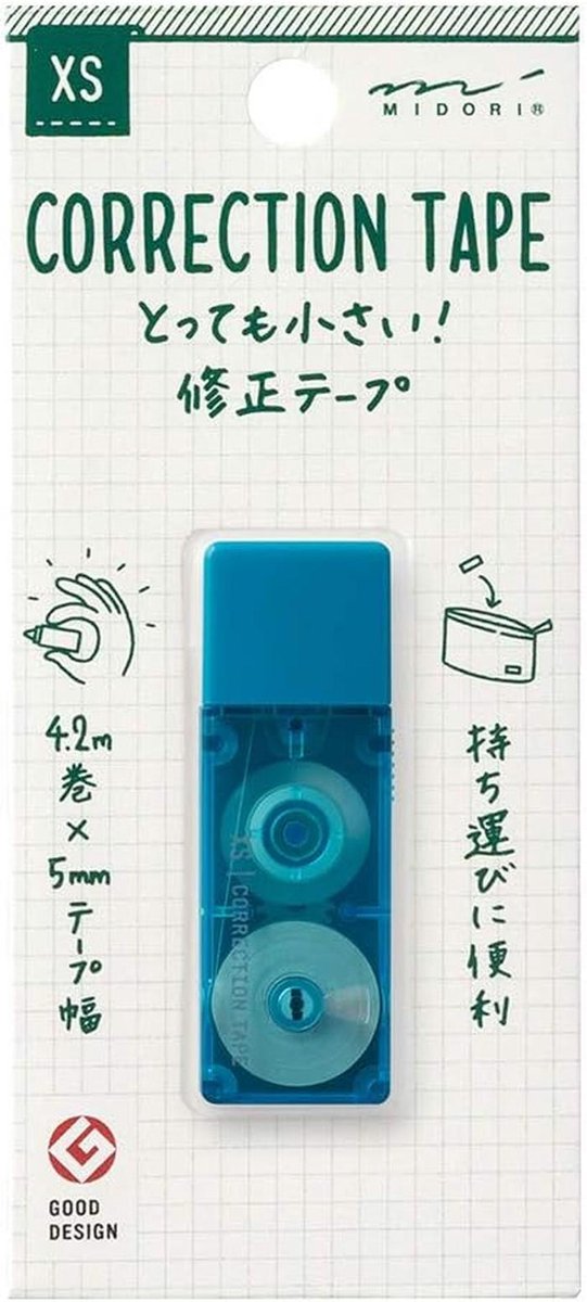 Correctie Tape - Wegstrijk Pen - Fouten Maken - Compact Formaat - XS Serie - Blauw
