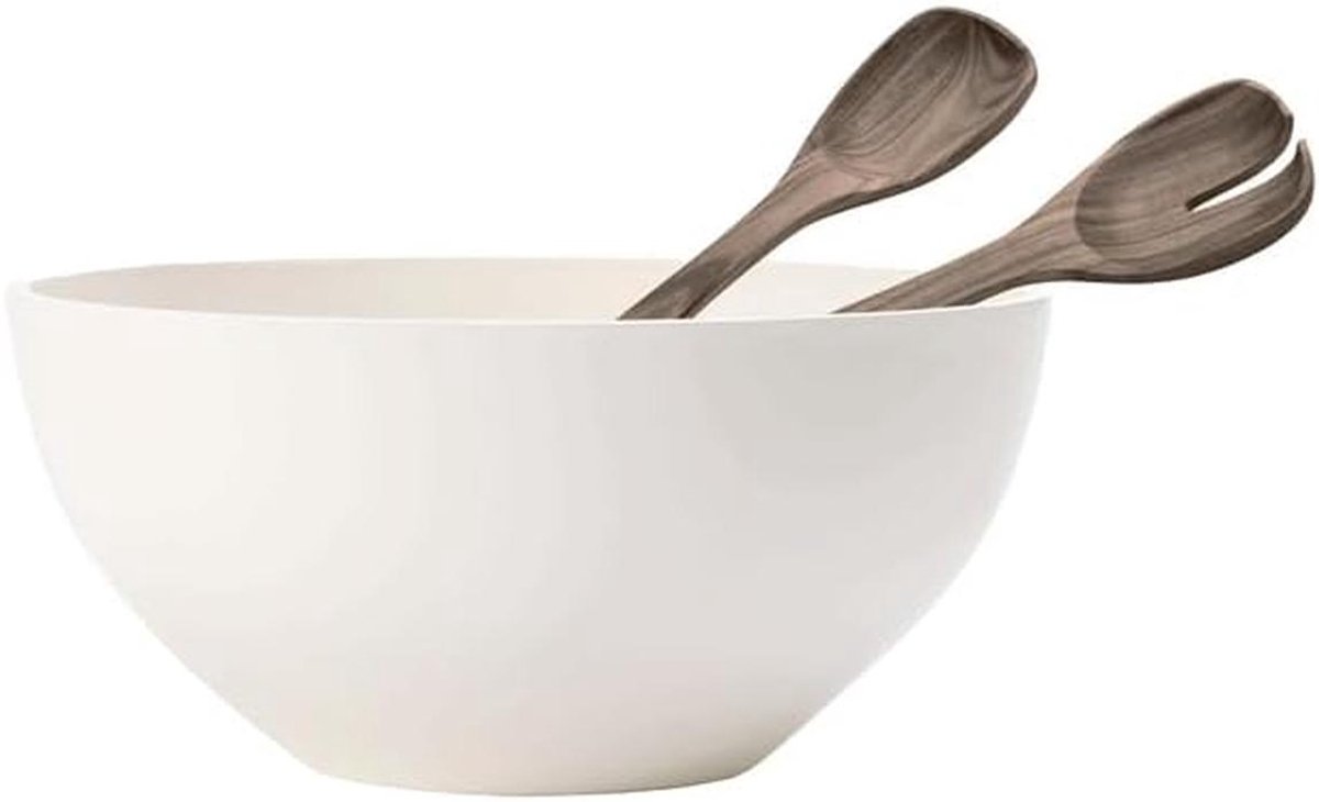 Saladeset 3-delig Porselein met Bestek - Grote Kom en Servies