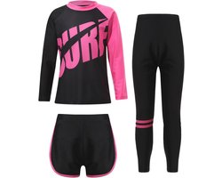 Badpak voor kinderen met lange mouwen en zwembroek - UV-bescherming en zomermode