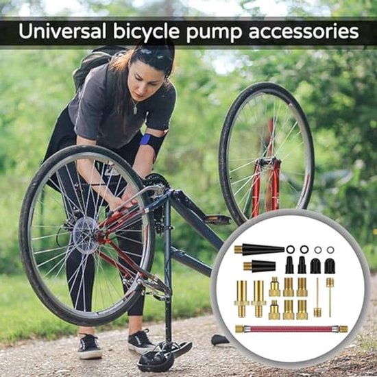 Franse Ventieladapters Set voor Fietspompen en Compressoren - 21 Stuks — afbeelding 4