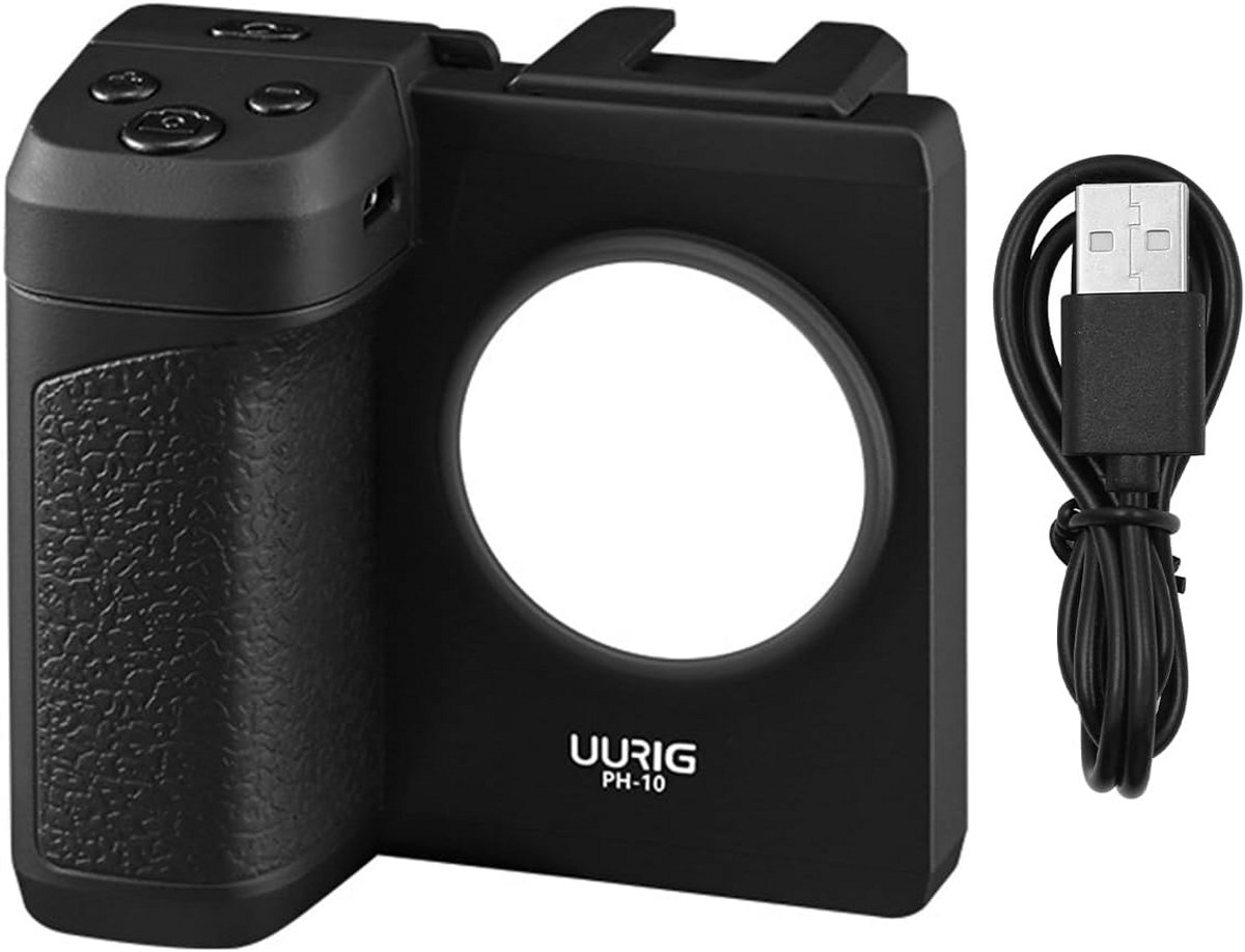 Smartphone Camera Grip met Bluetooth Afstandsbediening en Drie Snelheden Licht