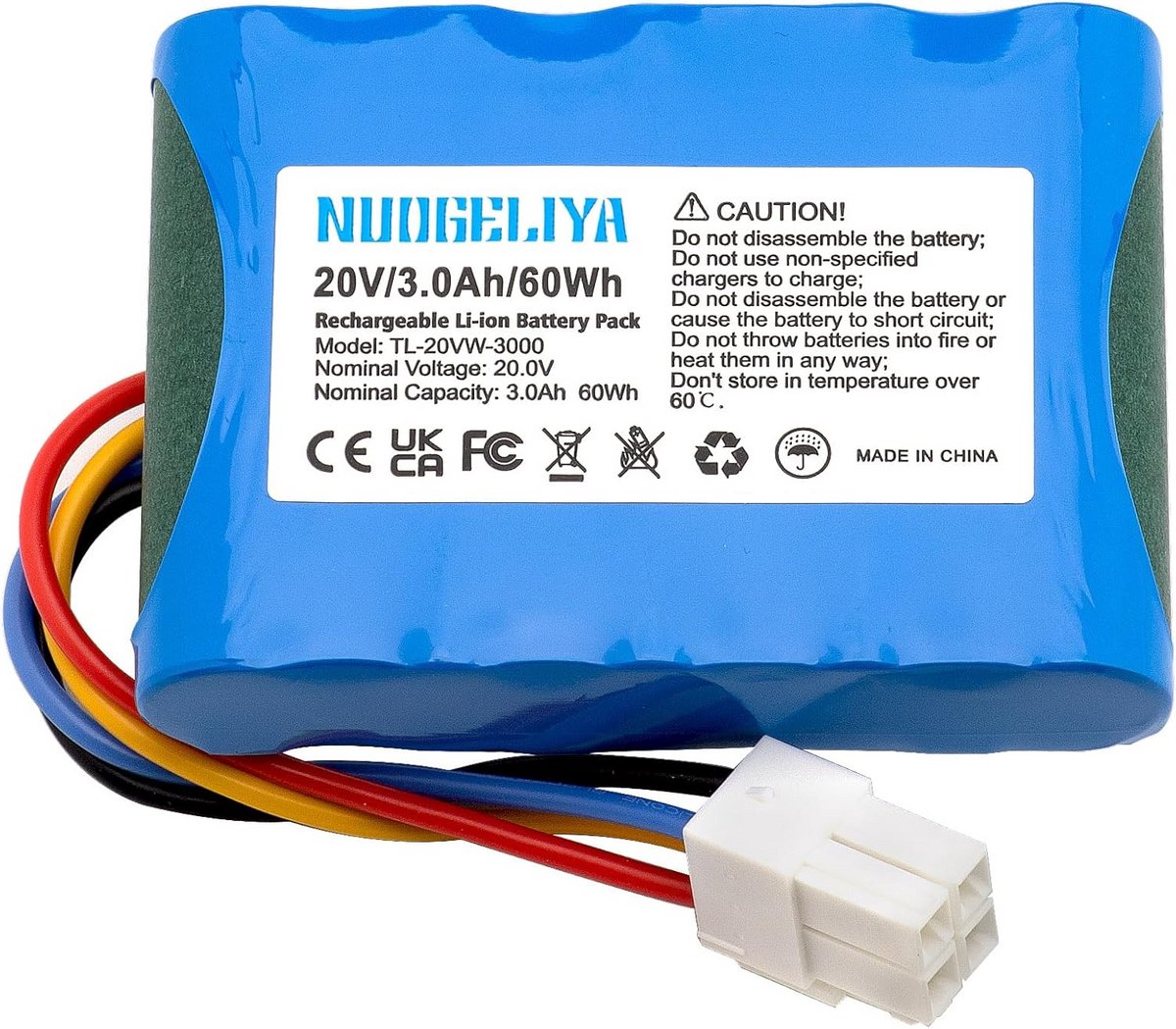 20V 3000mAh Li-Ion Reservebatterij voor Robotmaaiers