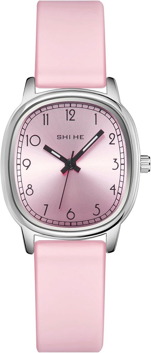 Lichtgevend Analoog Kwarts Dameshorloge met Waterdichte Siliconen Band - Dun en Modieus