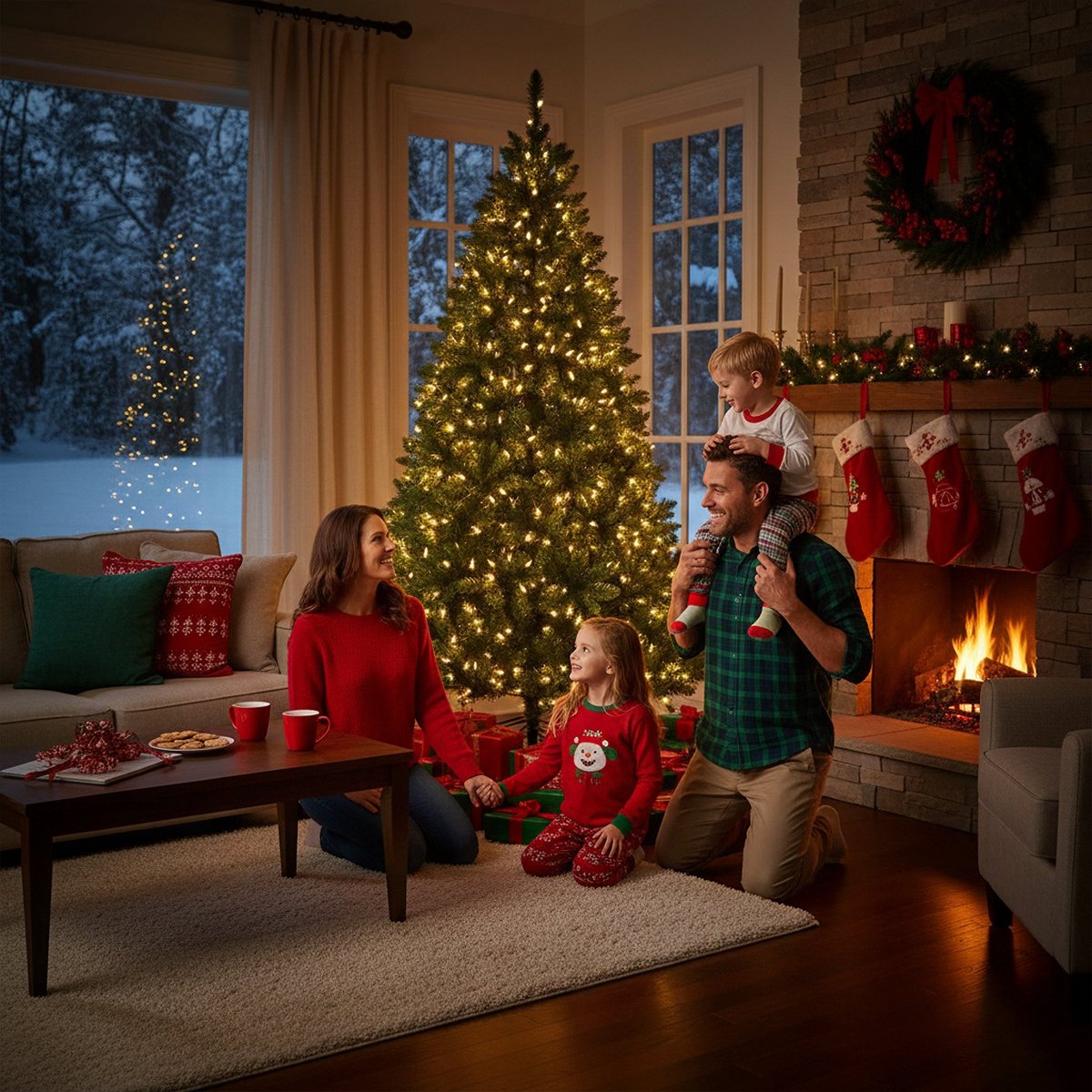 AG Luxe Kerstboom Met Verlichting 210 cm - Extra Vol Met 1200 Takken - Realistisch En Herbruikbaar - Kunstkerstboom - Kerstbomen - 1200 Takken - Zeer Vol – foto 7