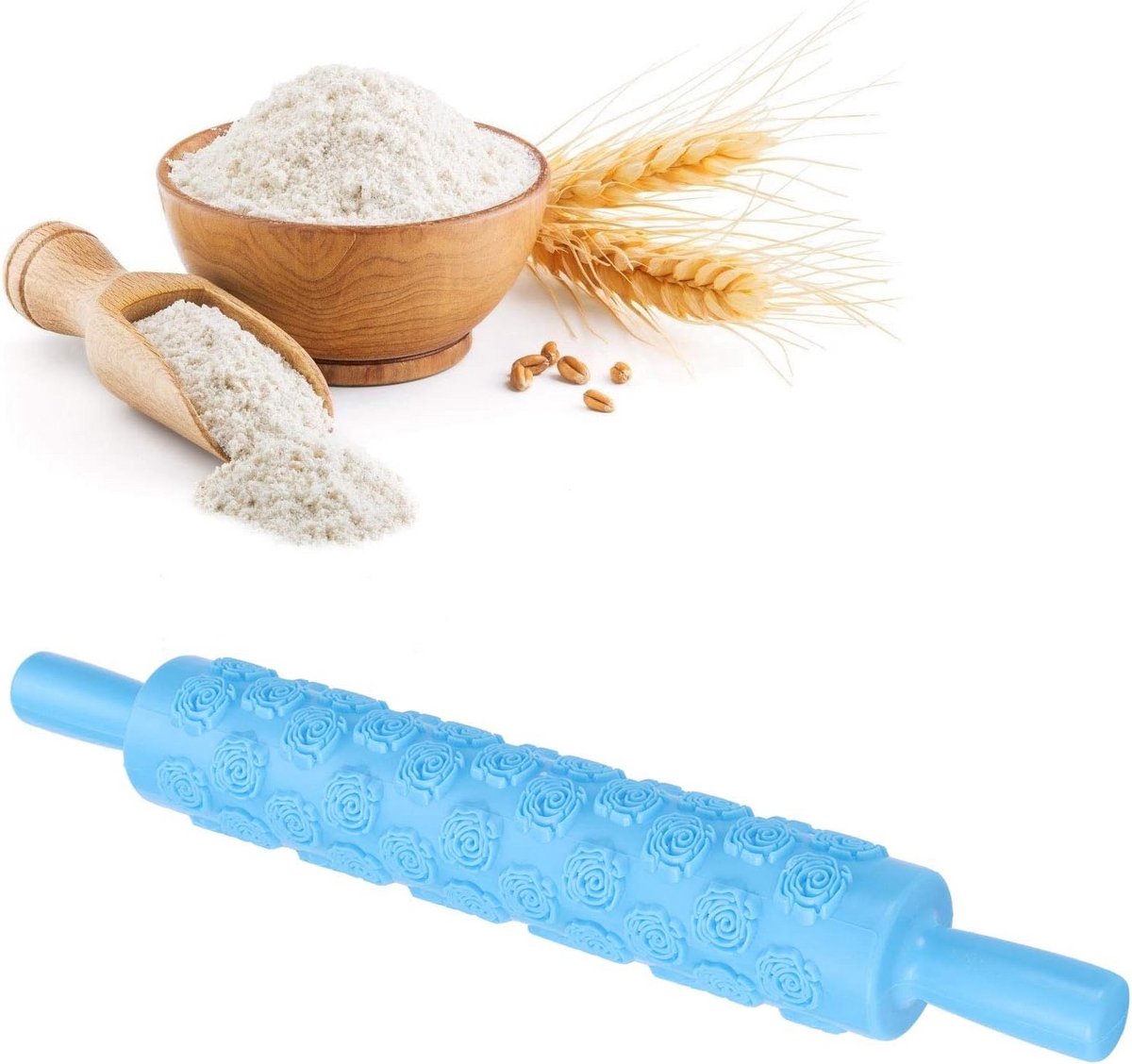 Deegroller met Patroon voor Koekjes, Taart en Fondant - Decoratieve Embossed Rol