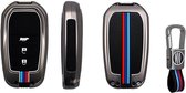 Autosleutel Hoesje geschikt voor Toyota - Sleutelcover - Metalen Sleutelhoes - Accessoires - grijs