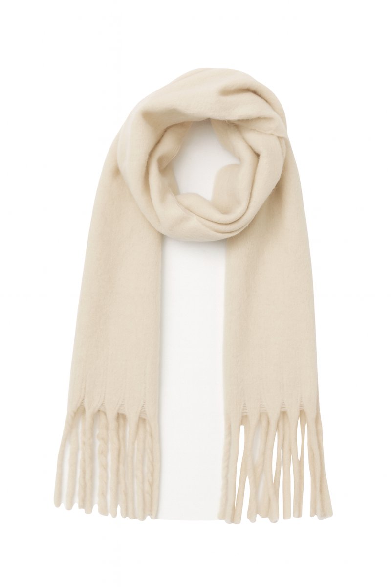 Hidzo Sjaal – Creme – Dikke Zachte Wintersjaal – 240×40 cm – Lange Warme Sjaal voor Dames