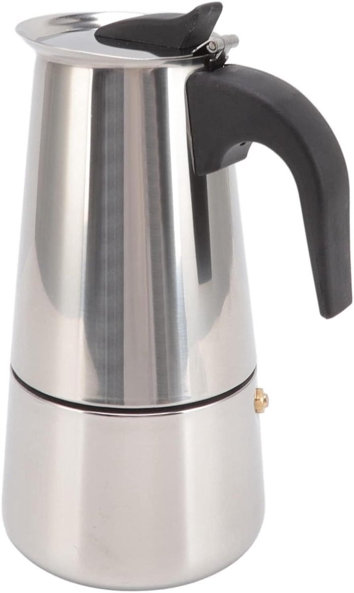 Koffiezetapparaat met Grote Capaciteit, Elektrische Percolator, Draagbare Roestvrijstalen Moka-pot voor Thuis en Camping - 600ML