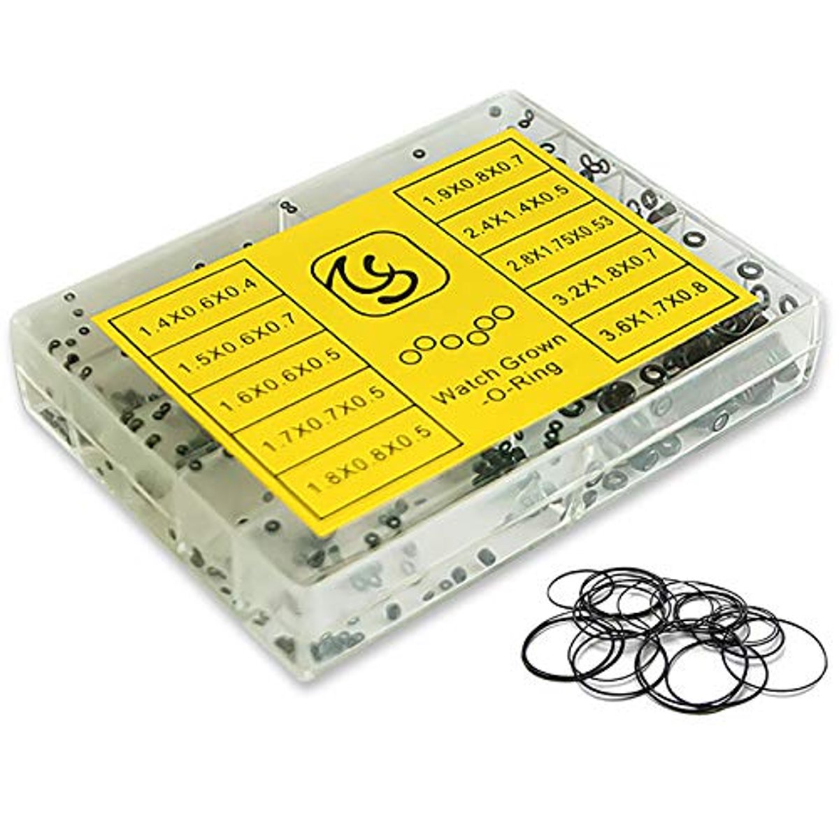 Mini rubberen ring O-ring pakkingen reparatie horloge voor horloge kroon voor waterdichte horloges afdichting