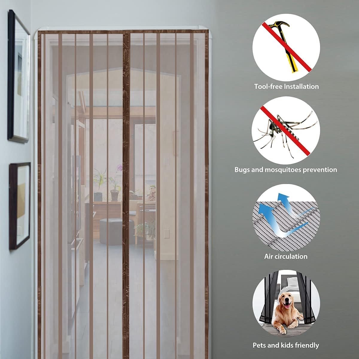 Stunq® Magnetisch Vliegengordijn voor Houten, IJzeren en Aluminium Deuren en Balkons