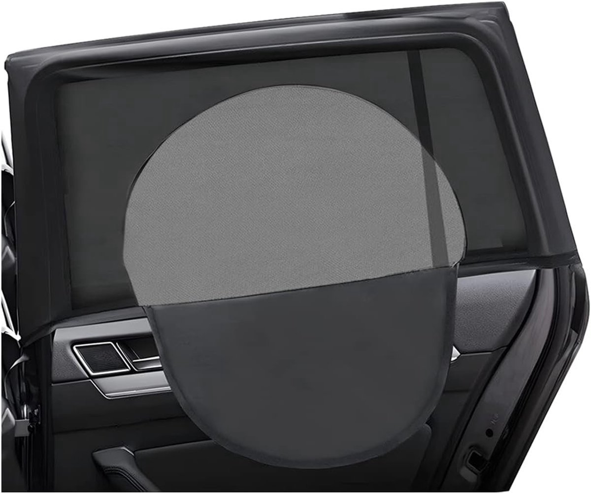 Stunq® Pakket van 2 Kinderen Auto Zonneblinders Universele Auto Zonneblinders Side Windows Auto Accessoires Blok UV Stralen Geschikt voor de meeste voertuigen (achterwiel)