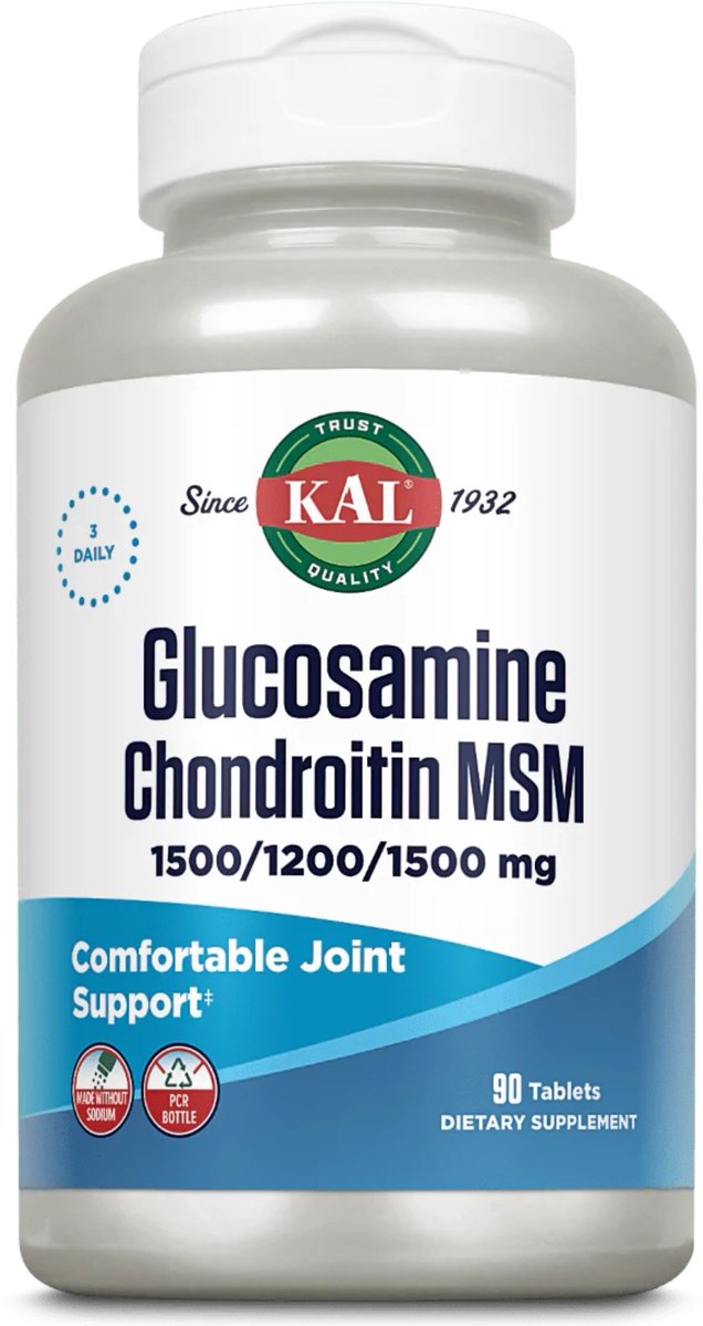 Bol.com Kal MSM Glucosamine Chondroïtine Tabletten 90ST aanbieding