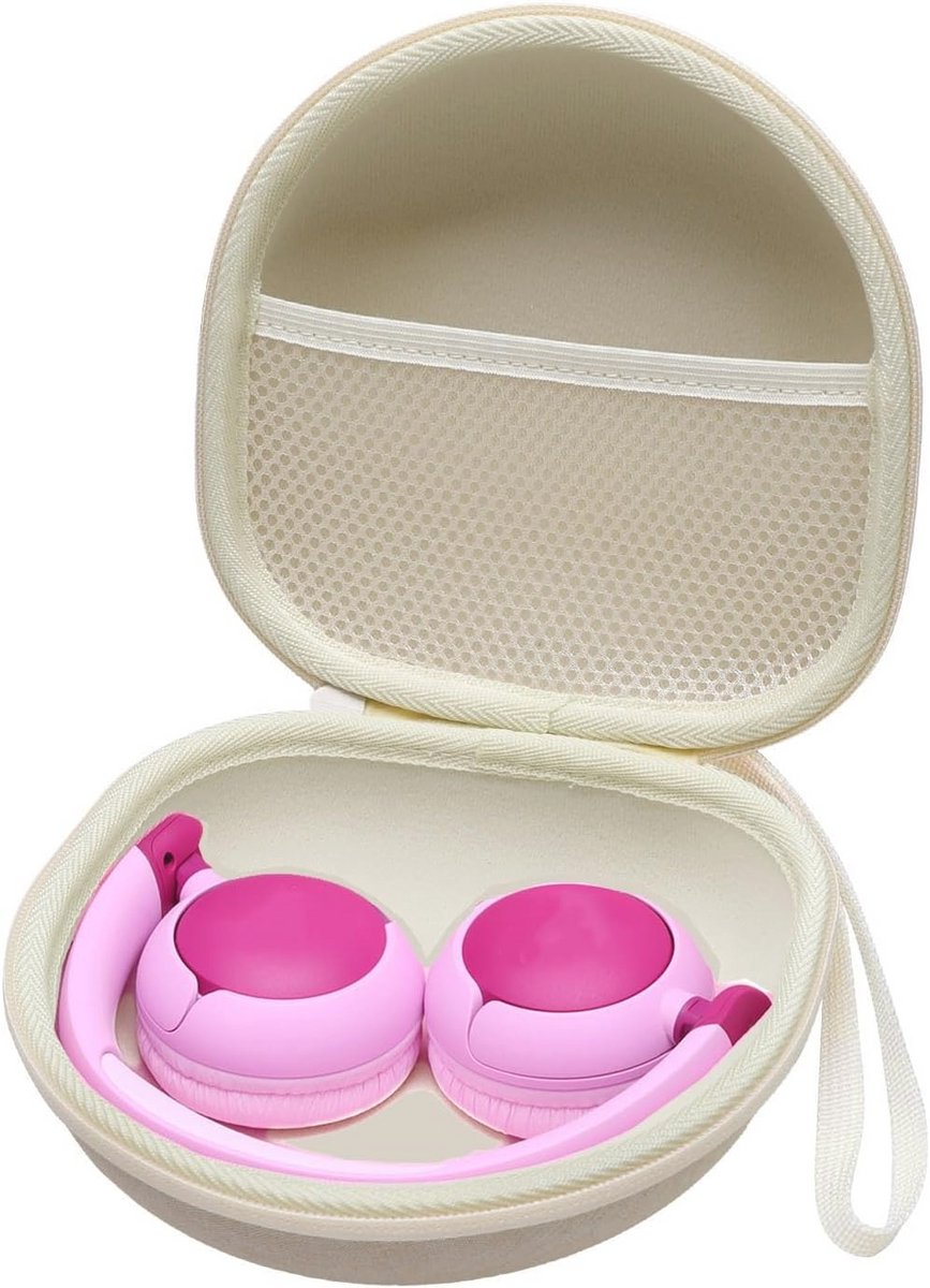 Hoofdtelefoontas voor kinderen - Geschikt voor Bluetooth-hoofdtelefoons - Gebroken wit