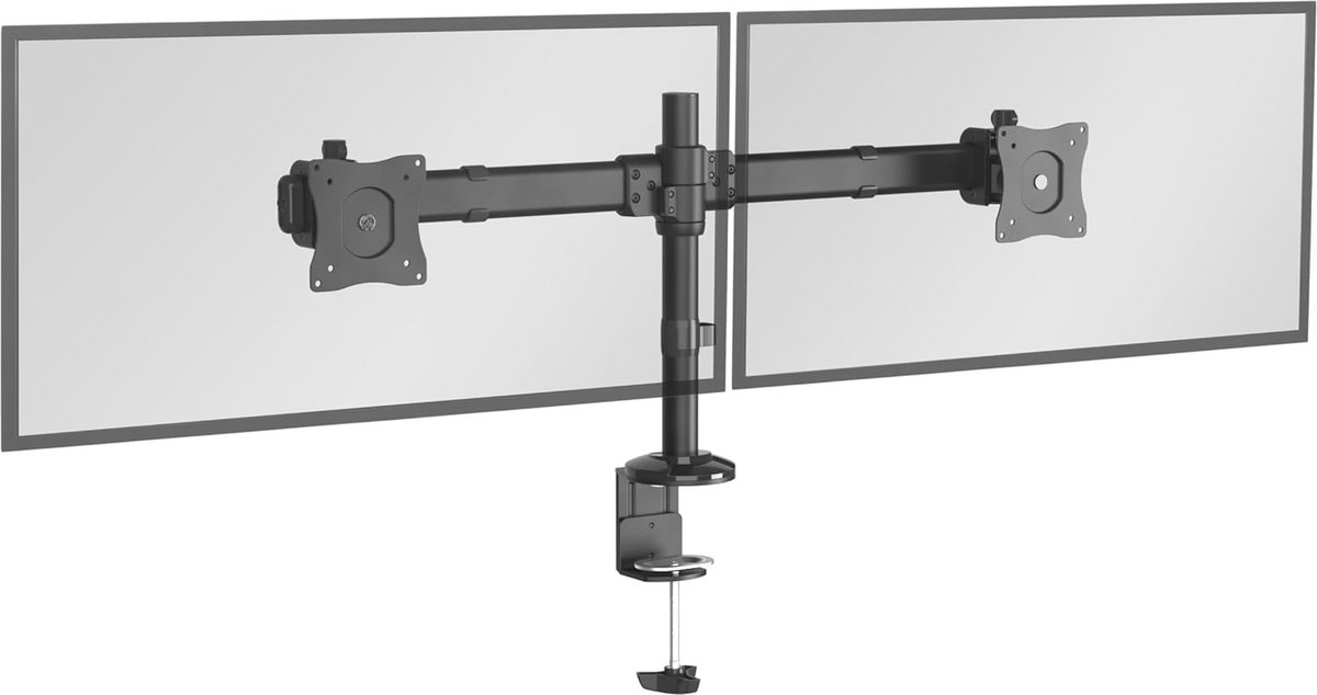 Monitor Houder met Twee Armen voor 13-27 Inch Schermen – Verstelbaar en Draaibaar