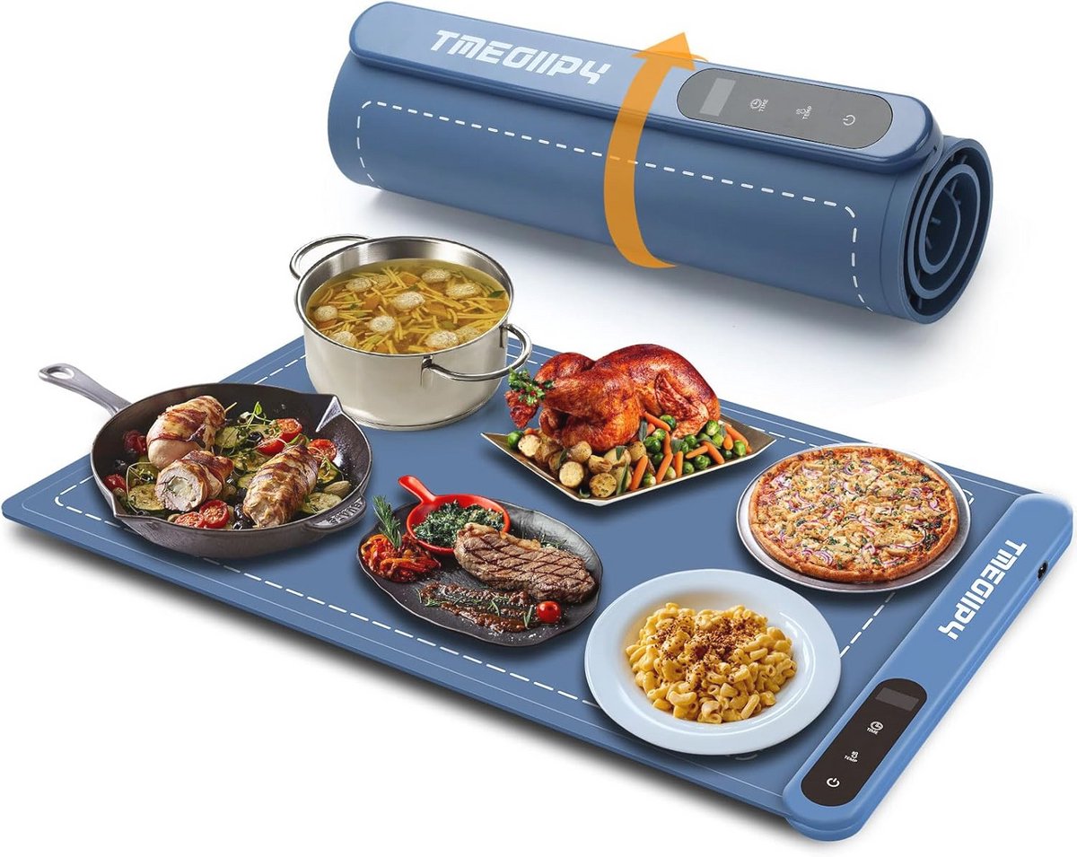 Voedselwarmplaat met instelbare temperatuur en timer voor buffetten en feesten