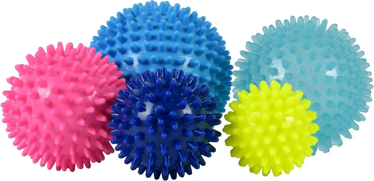 5-delige set massageballen voor triggerpoint en zelfmassage