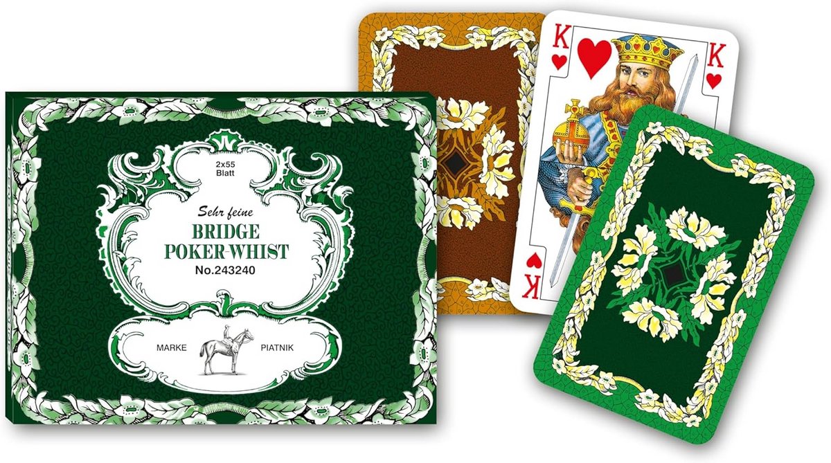 Set van 2 Bridge Poker Kaartspellen – 110 Kaarten voor Diverse Spellen