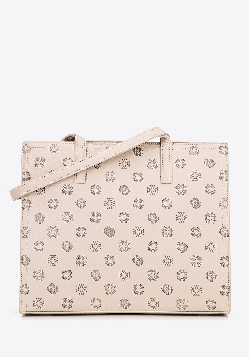 Wittchen - Dames Shopper Tas - Eco-leer - Gegraveerde Signatuur - Beige