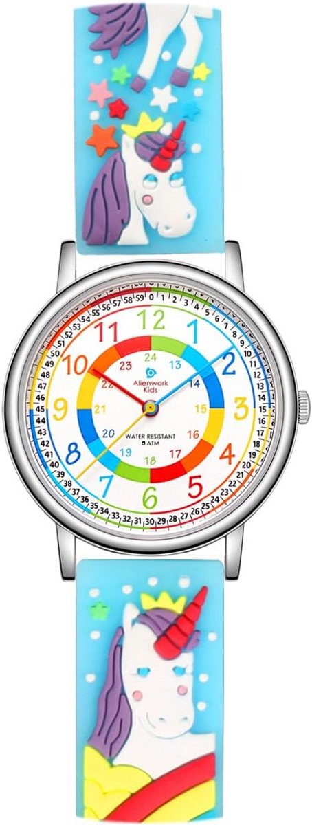Kinderhorloge Analoog Leren Tijd Kijken Siliconen Waterdicht Voor Jongens en Meisjes