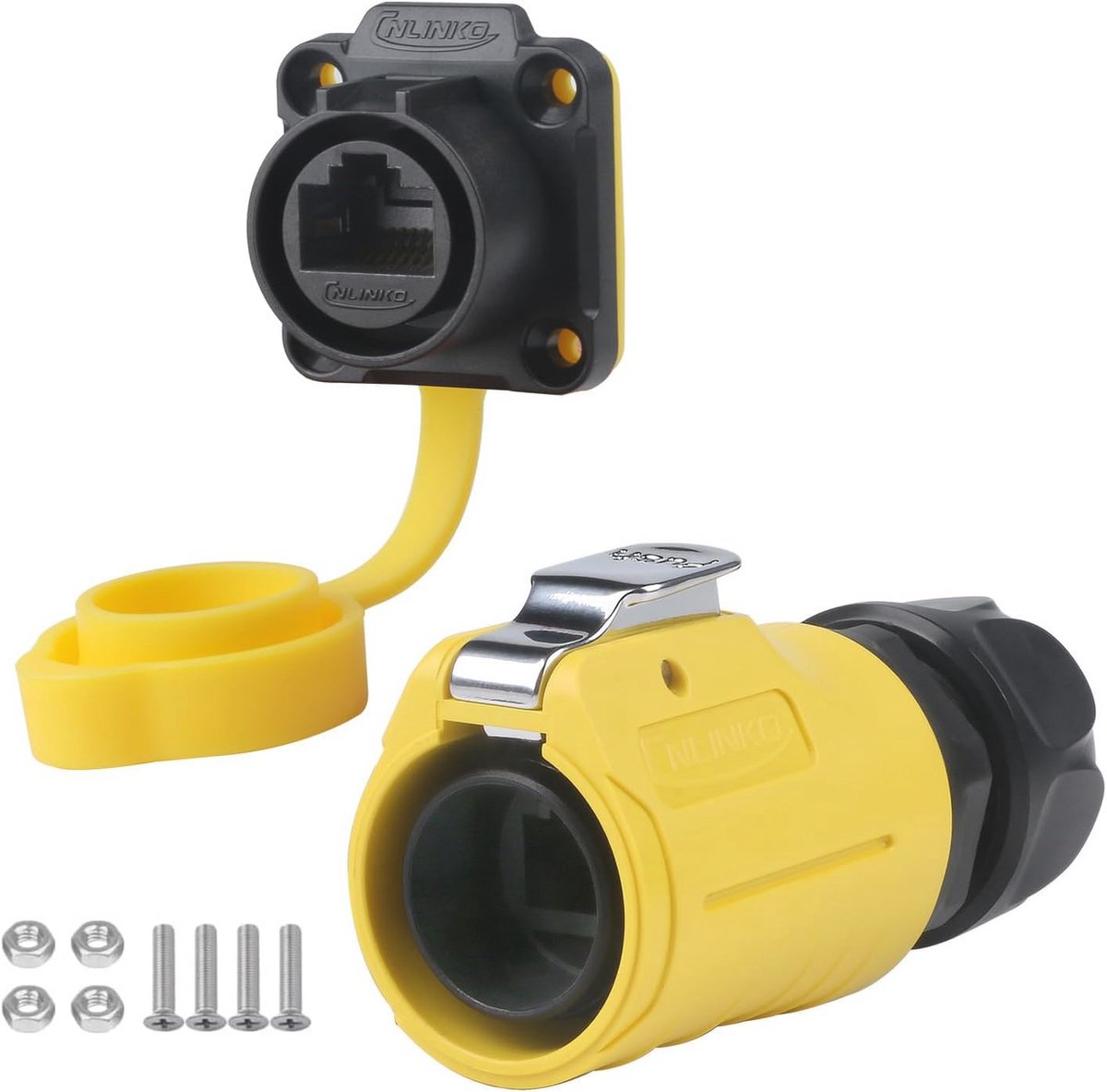 Waterdichte RJ45 stekkerset - CAT6 ethernet connector met IP68 bescherming