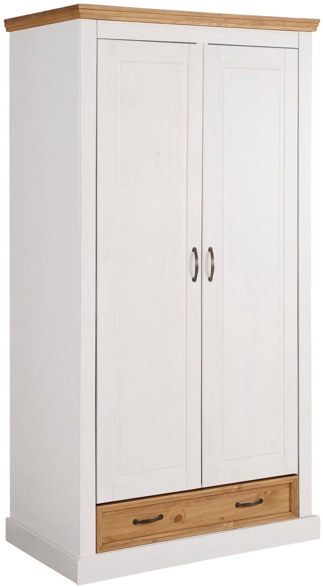 Notio Living Selma-Kledingkast - 2-deurs 1-lade - Wit