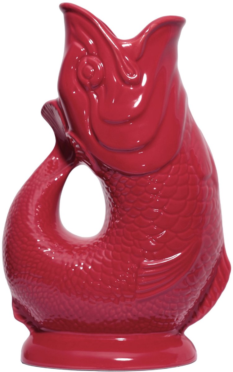 Gluckigluck waterkaraf met 'gluck-gluck'-geluid 1,2 l XL bessenrood