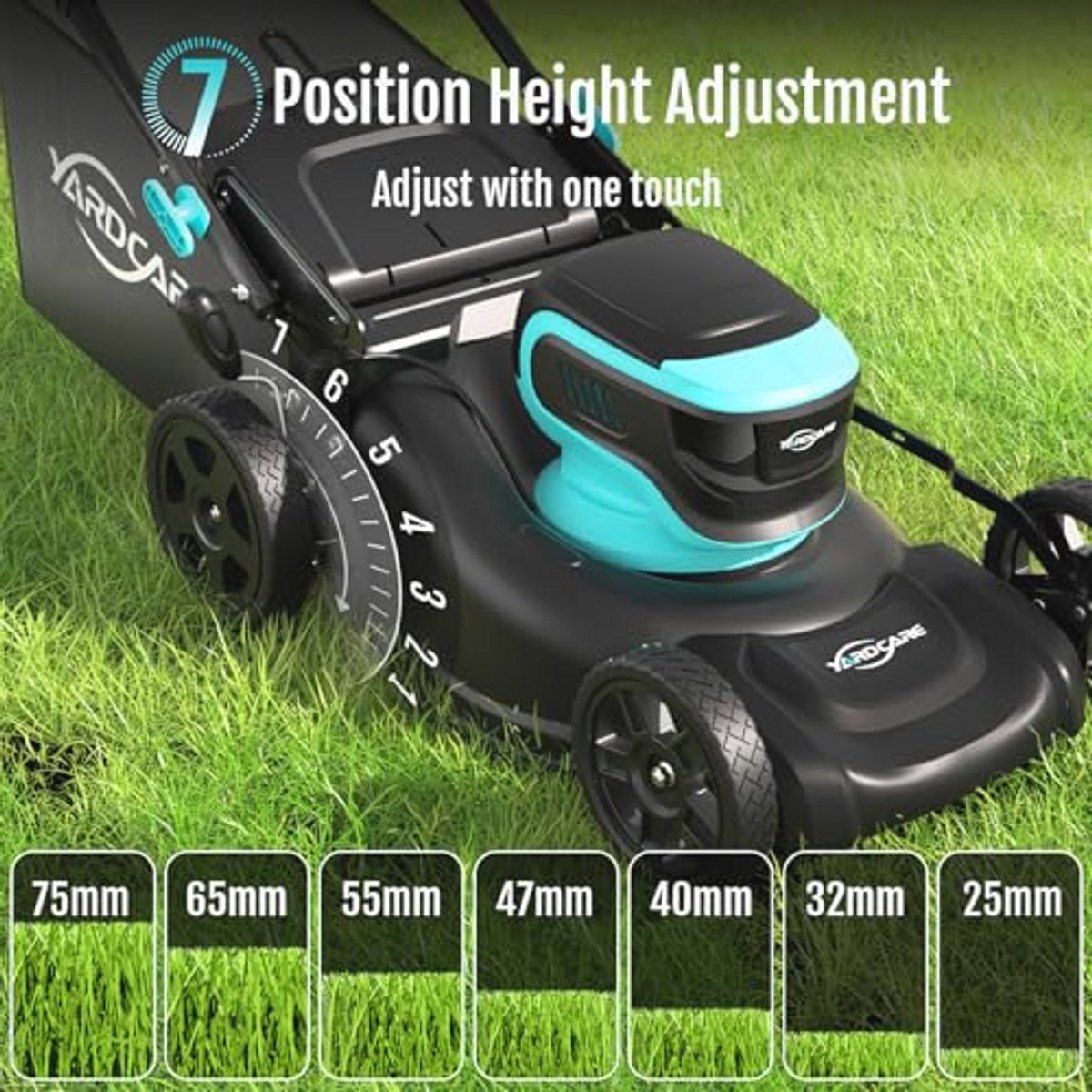 YARDCARE BLM40410 Accu Grasmaaier 41 cm met 2 Accu's - afbeelding 2