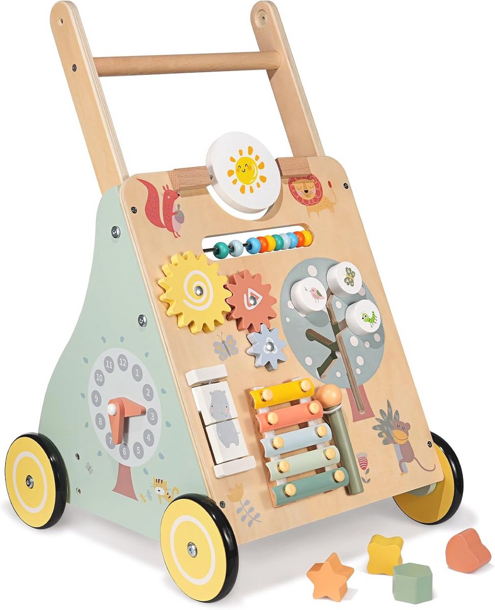 Montessori Houten Babyloopwagen - Loophulp voor Peuters en Kinderen