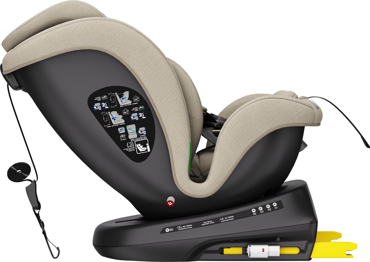 Ding Aiden 360° autostoel - Isofix, 40-150cm, geboorte tot 12 jaar thumbnail 2